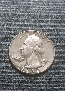 5 Antique 1974-1986 USA Washington Quarter Dollar