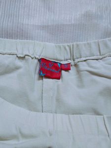 Off White Cropped Leggings