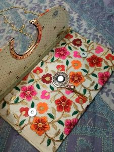 Jaipuri Embroidery Design Fancy Traditional Clutch