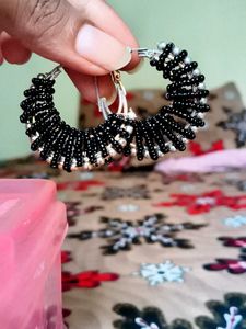 Beaded Hoop Earrings