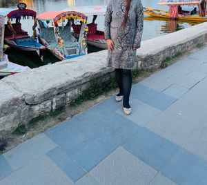 Elegant Grey wollen one piece dress