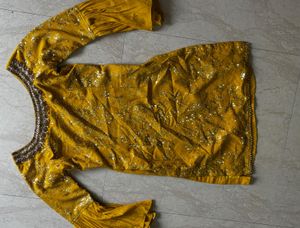 Sparkling Mustard Yellow Lehenga Choli Set
