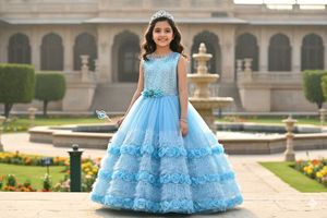 Girls' Magical Blue Gown