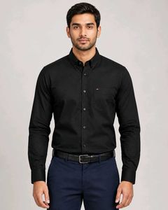 Men's Classic Black Casual Shirt