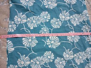 Blue Floral Print Kurta Seta