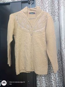 Vintage Tan Cardigan - Oster Brand