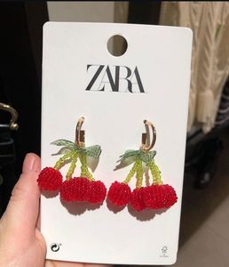 Zara Cherry Beaded Earrings