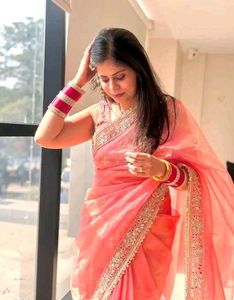 A timeless addition to your ethnic wear pink saare