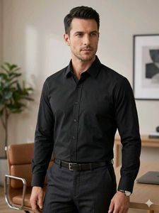 Venfield Premium Black Formal Shirt