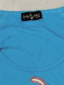 Y2K Baby Phat scoop neck fitted tee