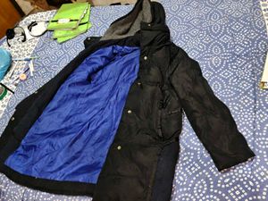 Black Hooded Padded Coat