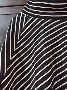 Chic Striped Skater Skirt