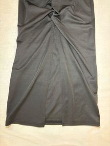 Elegant Ruched Black Maxi Dress