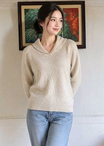 Cozy Beige Knit Sweater