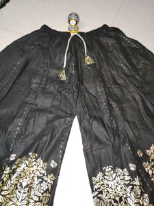 Elegant Black &amp; Gold Palazzo Pants