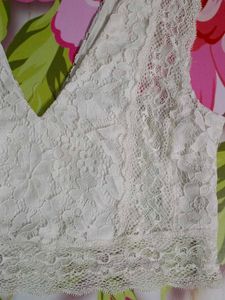 Bebe White Lace Bralette