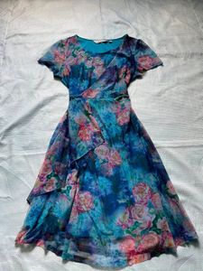 Beautiful Floral Print Wrap Dress