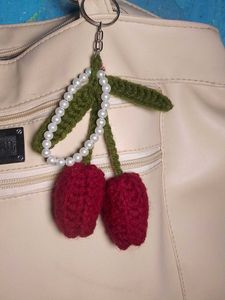 ✨Handmade Cherry Keychain 🌷