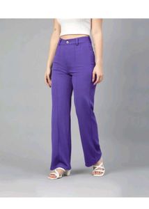 Vibrant Purple Wide-Leg Pants