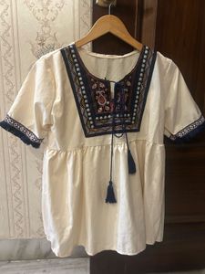 Boho Embroidered Tunic Top