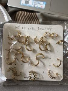 Set of Gold Tone Hoop Earrings