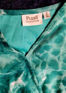Chic Green Printed Dress