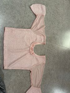 Stunning Pink Brocade Blouse