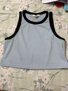 Light Blue Cropped Tank Top