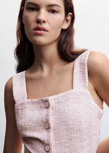 NWT Mango Pink Tweed Crop Top
