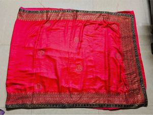 Vibrant Pink Embroidered Saree