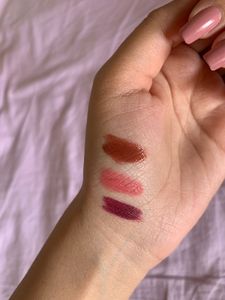 Lakme Lip oil,mousse,Maybelline fit me and matte
