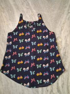Butterfly Print Sleeveless Top