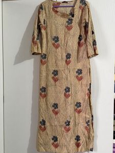 Ethnic Kurta - Beige Floral