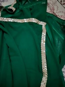Elegant Green Mirror Work dupatta