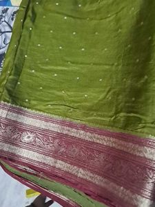 Elegant Green Saree with Embellishments