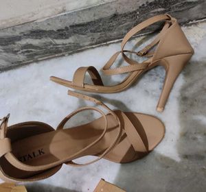 Elegant Nude Strappy Heels