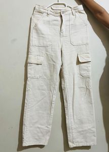 Beige Cargo Pants