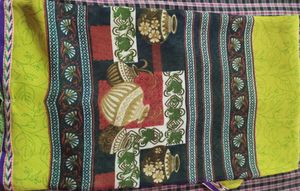 Beautiful Lime Green Printed Saree