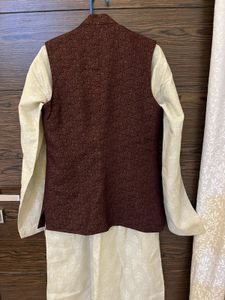 Men's Ethnic Kurta Set with Nehru Jacket
