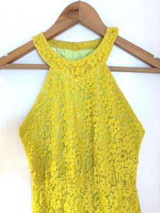 Halter Neck Beautiful  Lace Mini Dress