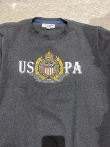 USPA Grey Graphic Print Sweatshirt