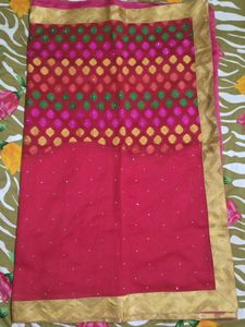 New Red Designer Saree (Without Blouse)