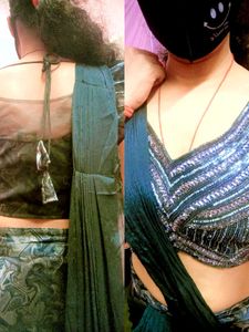 Sparkling Teal Lehenga with Blouse