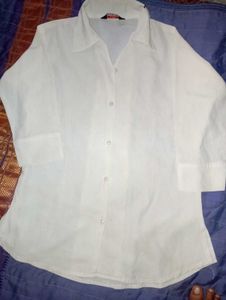 Classic White Button-Up Shirt