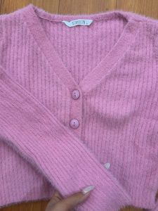 Cropped Fuzzy Cardigan