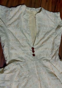 Elegant Embroidered Chikankari Gown