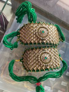 Exquisite Kundan &amp; Pearl Bajubandh