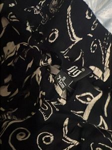 Stylish Black &amp; White Printed Palazzo Pants