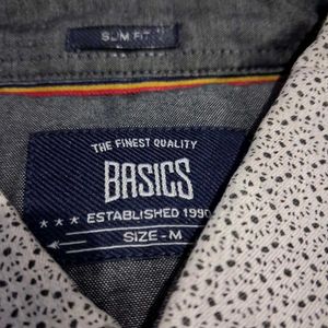 Basics Printed Casual grey Shirt