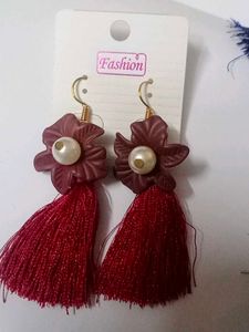 Flower Tassel Earrings